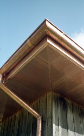 Copper Soffit with continuous concealed vent by FM Enterprises Inc. All rights Reserved.